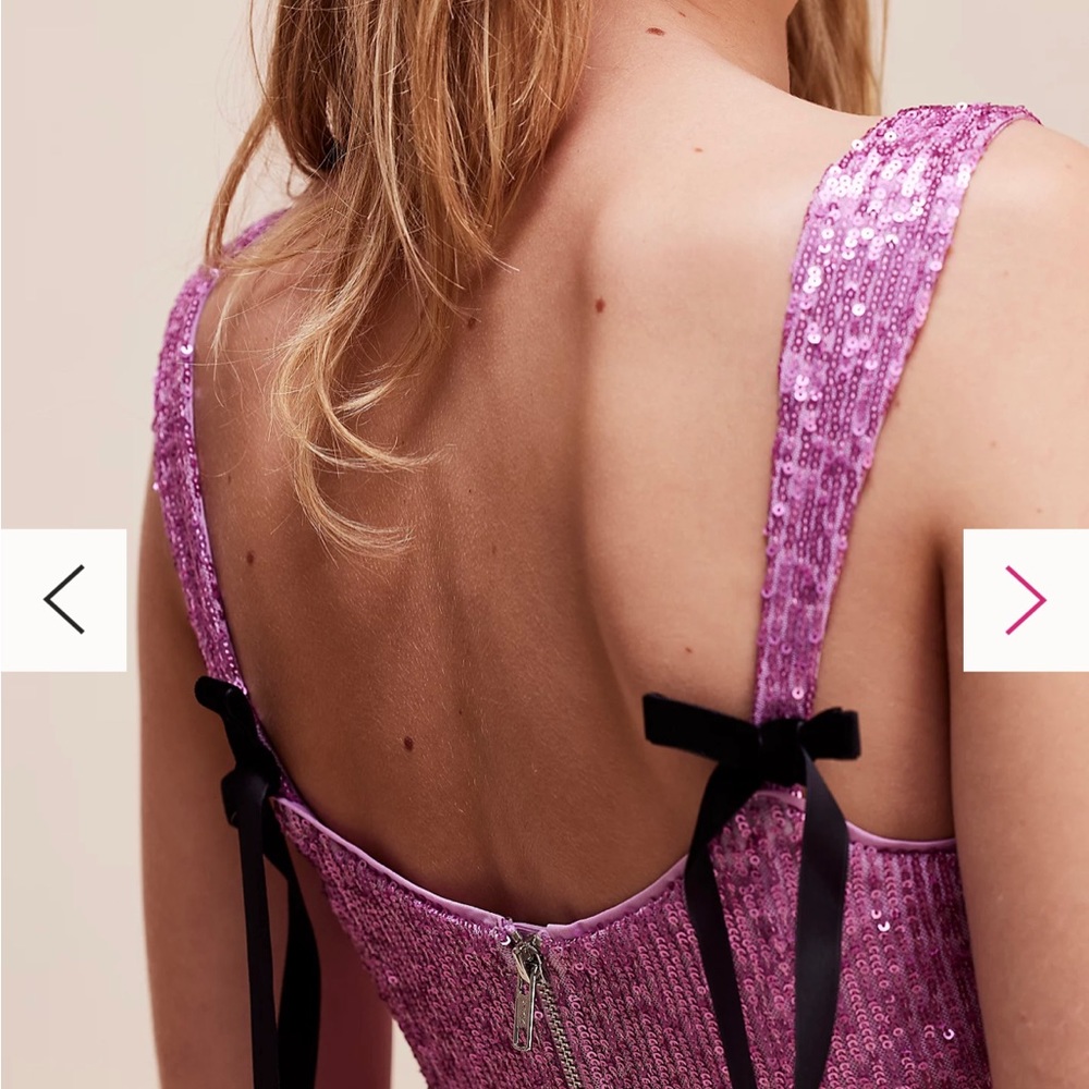 For Love And Lemons Pink Sequin Mini Dress - Picture 3 of 7
